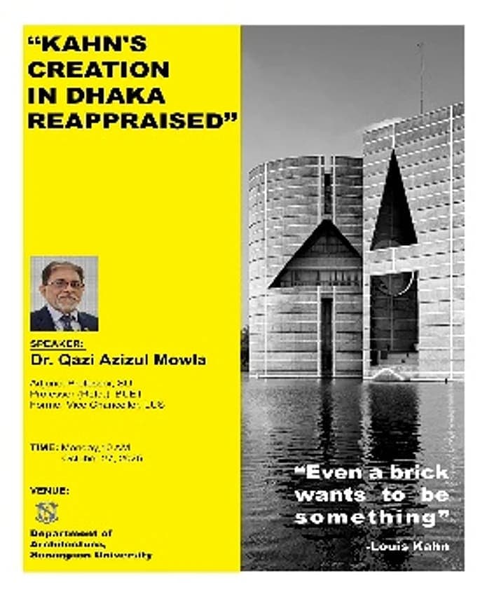 Seminar on Kahn's Creation in Dhaka Reappraised