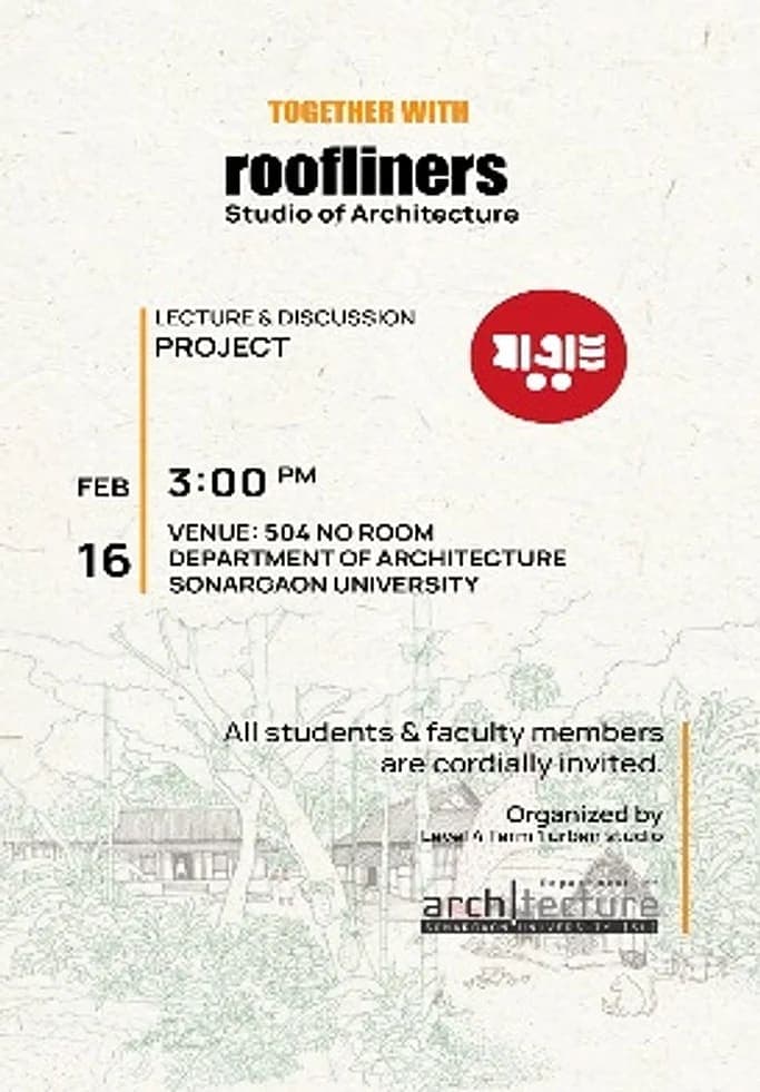 Lecture & Discussion by roofliners Studio of Architecture